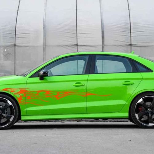 autocollant voiture rouge