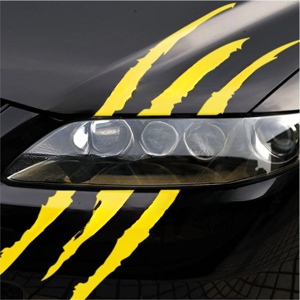 autocollant griffe jaune