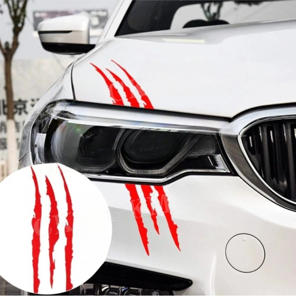 autocollant griffe rouge