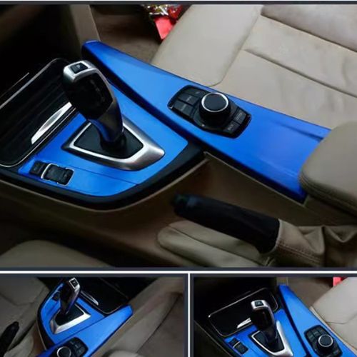 covering voiture console bleu