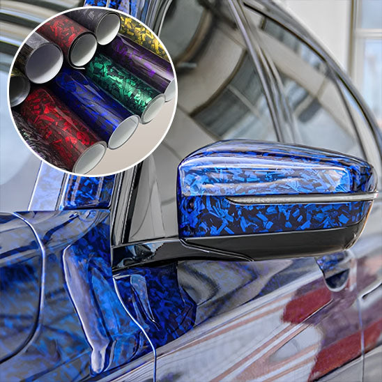 covering voiture carbone bleu