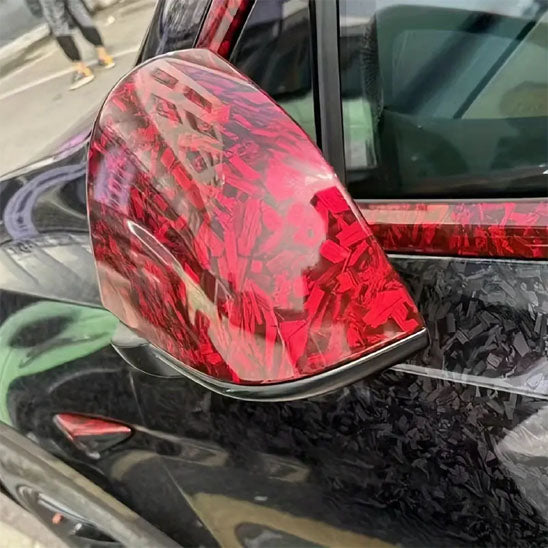 covering voiture carbone rouge