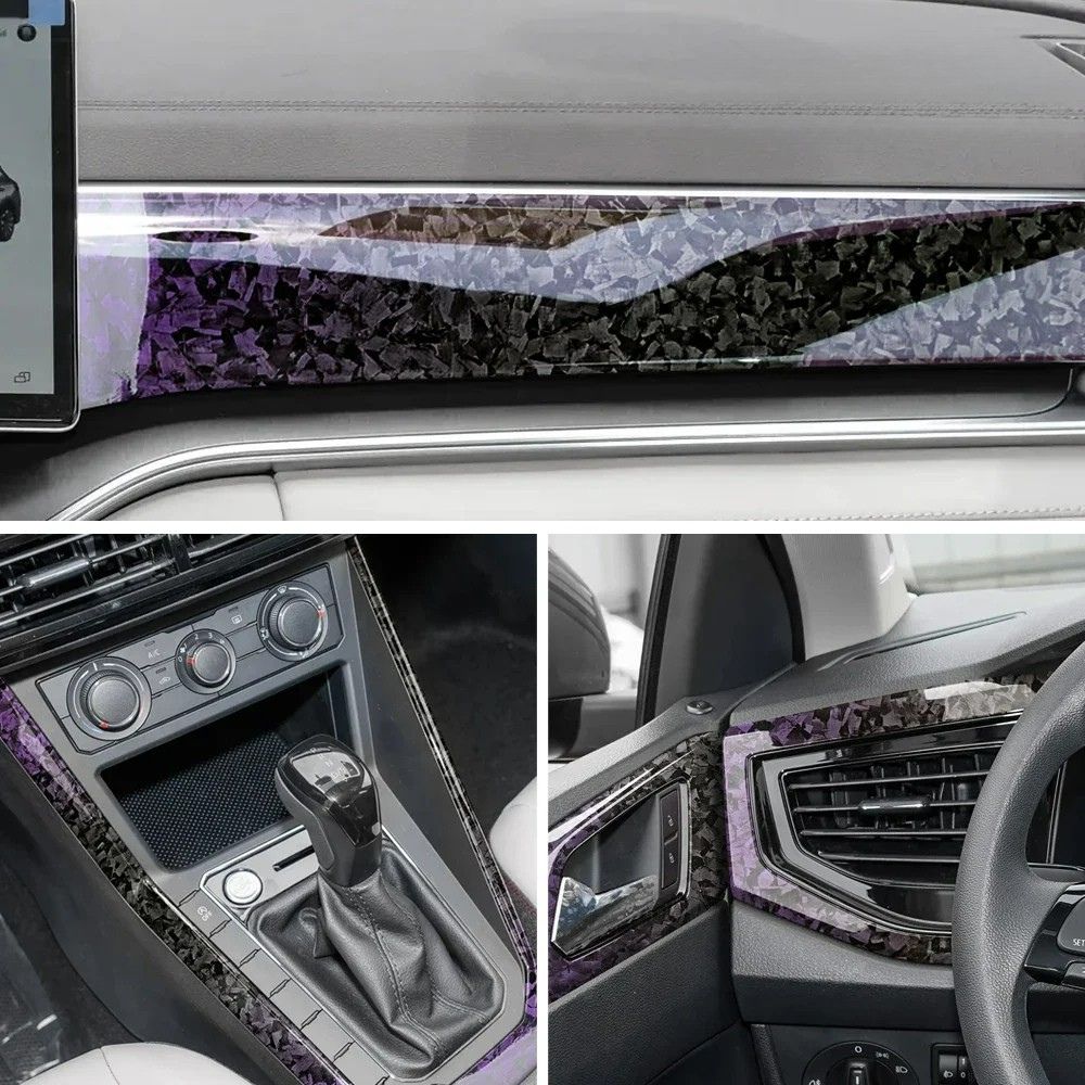 covering voiture carbone violet
