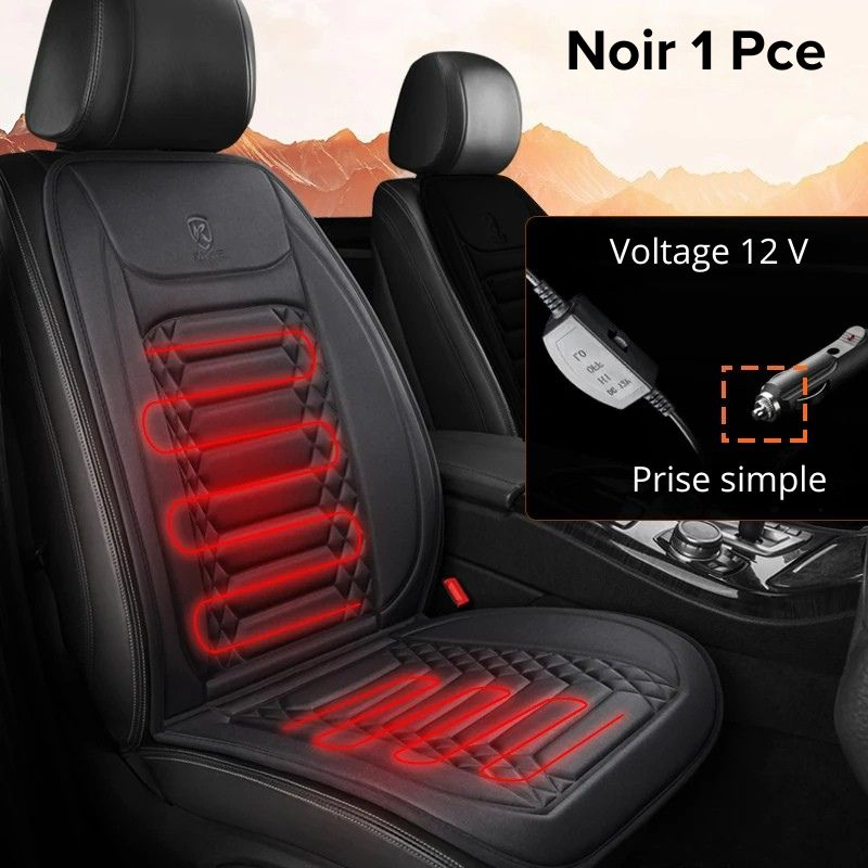 house siege auto chauffant noir