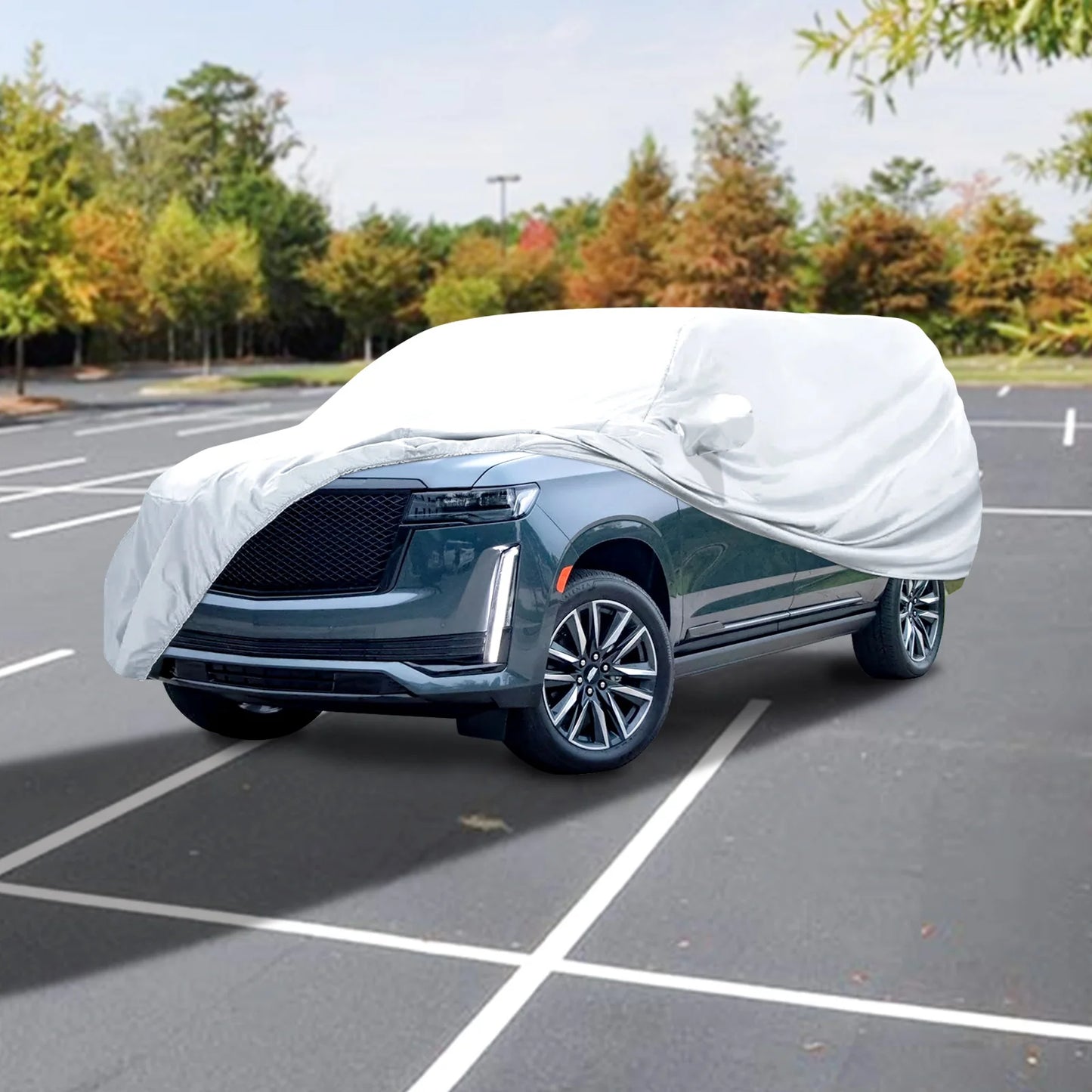 housse pour SUV dans stationnement
