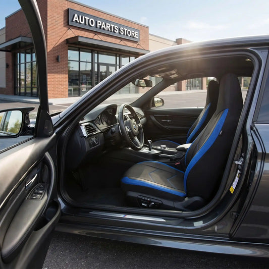 housse siege auto sportif noir installation