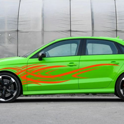 autocollant pour voiture gris sur auto vert