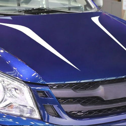 autocollant pour voiture blanc sur auto bleu