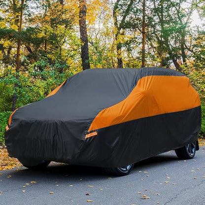 bache pour voiture noir et orange
