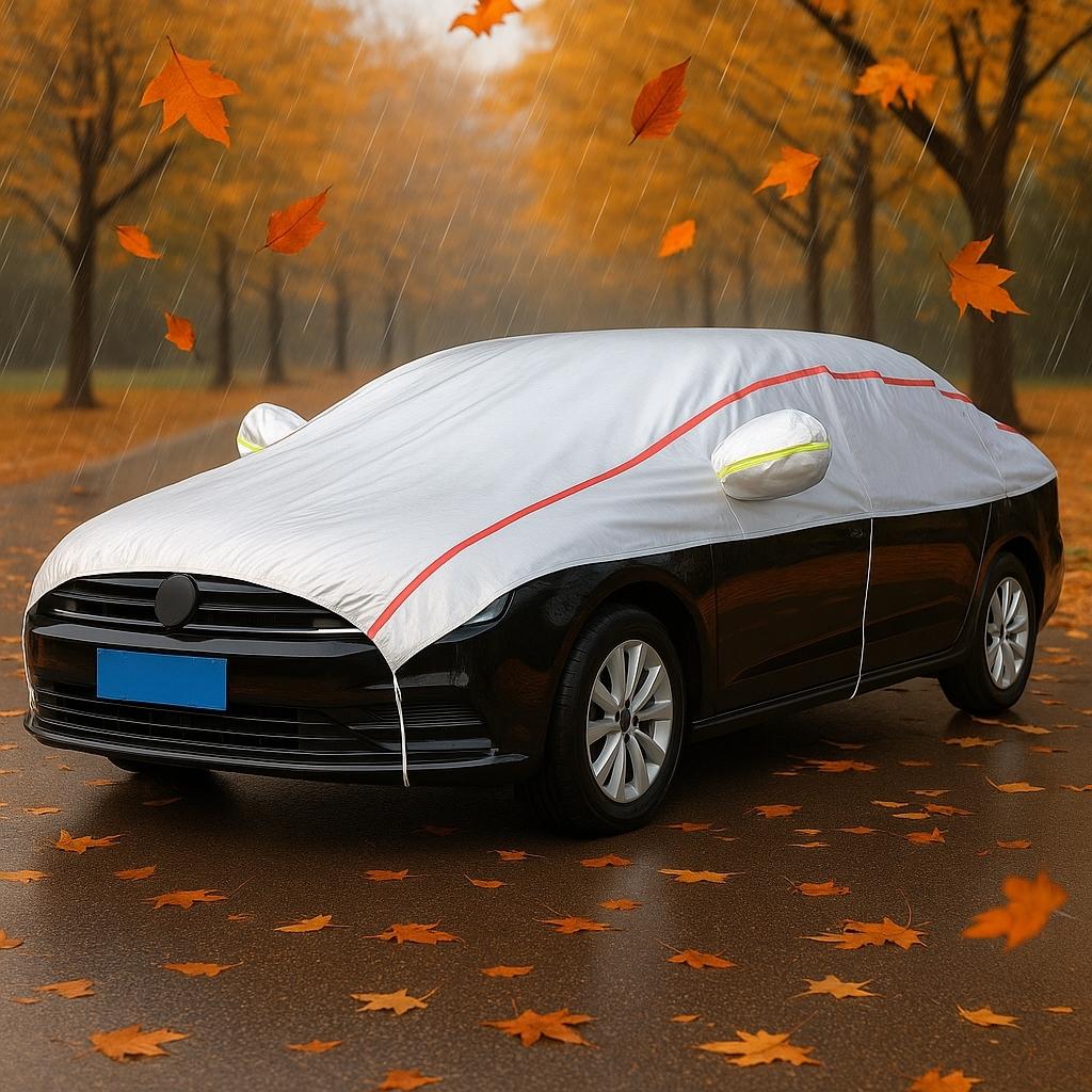 bache voiture protection automne