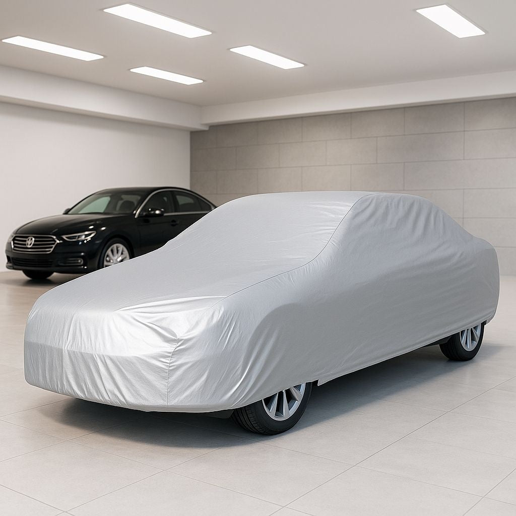 bache voiture sur auto dans garage