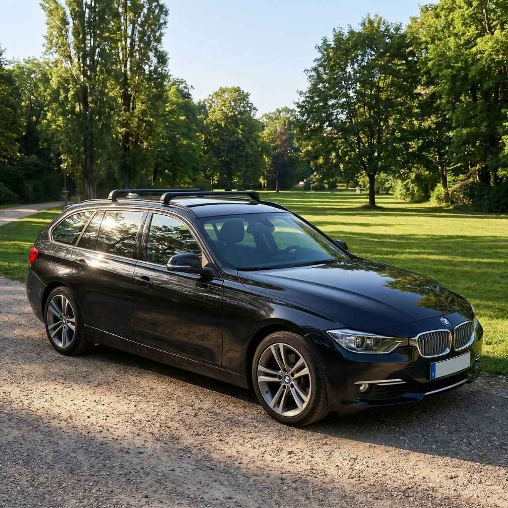 barre de toit aluminium sur bmw 