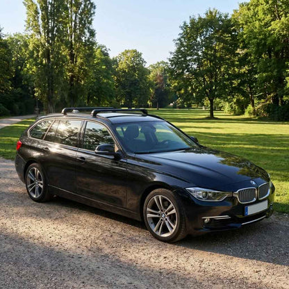 barre de toit aluminium sur bmw 