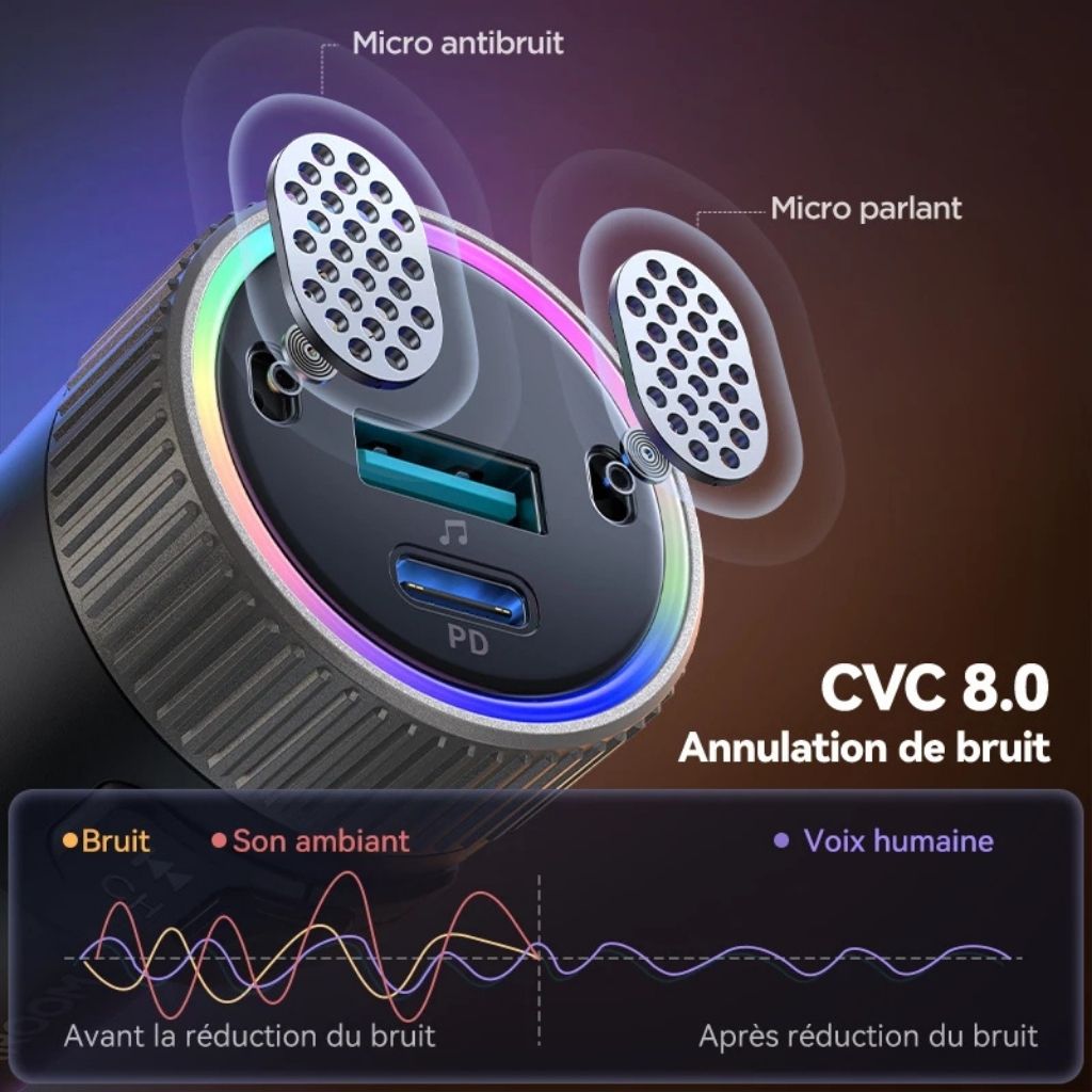 chargeur allume cigare avec audio