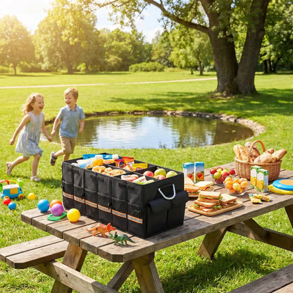 coffre rangement voiture pliable table pic-nik