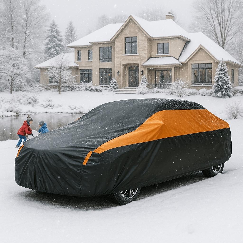 bache pour voiture deux couleurs hiver