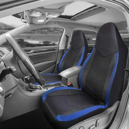 housse siege auto noir et bleu