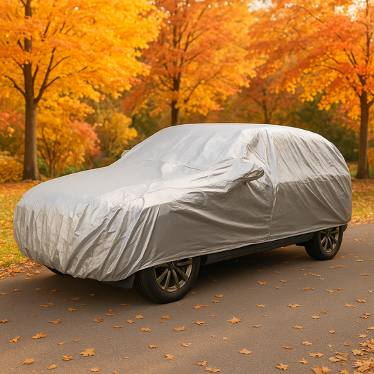 housse voiture automne