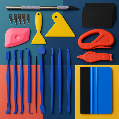 kit de spatule 24 pieces bleu