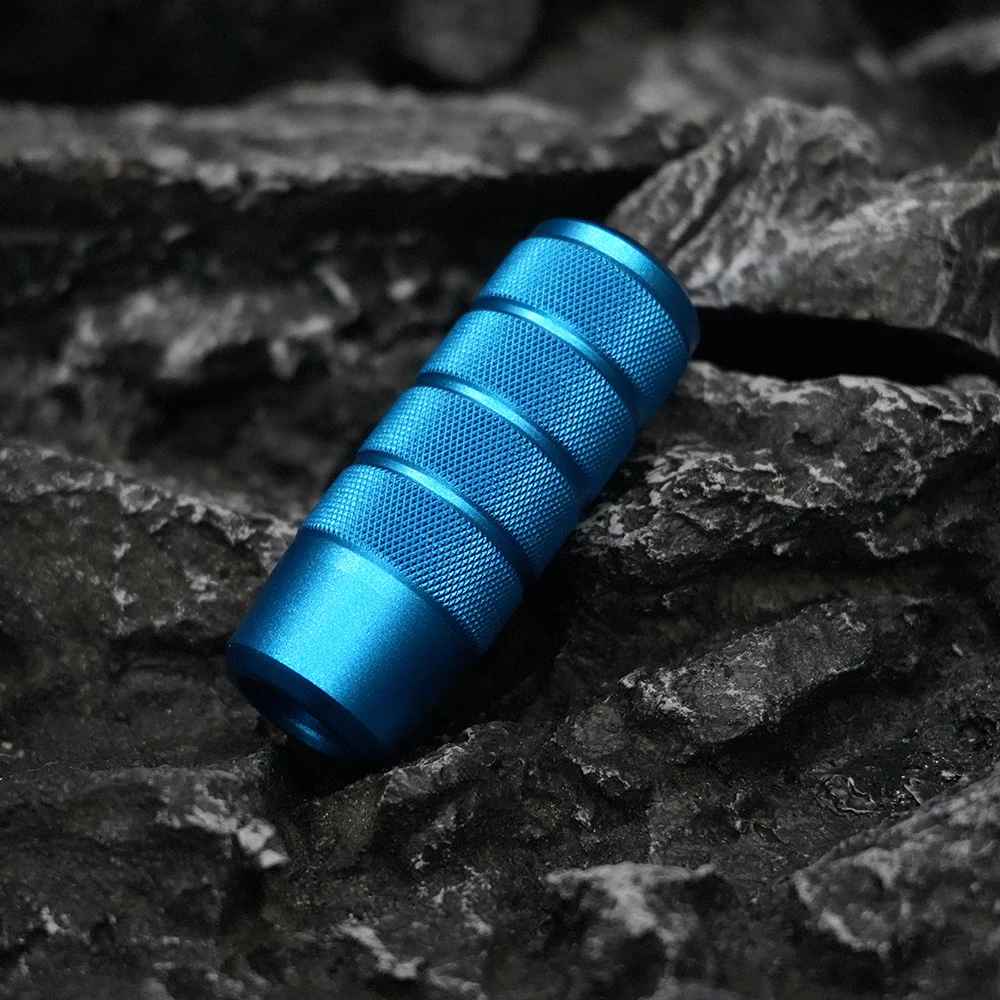 pommeau de vitesse bleu brillant