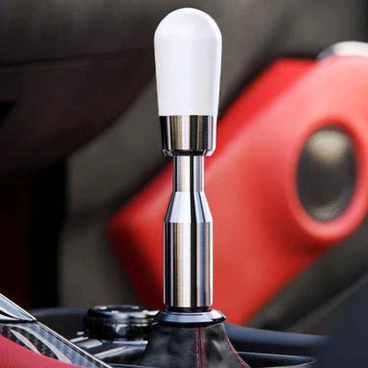 pommeau levier de vitesse long blanc
