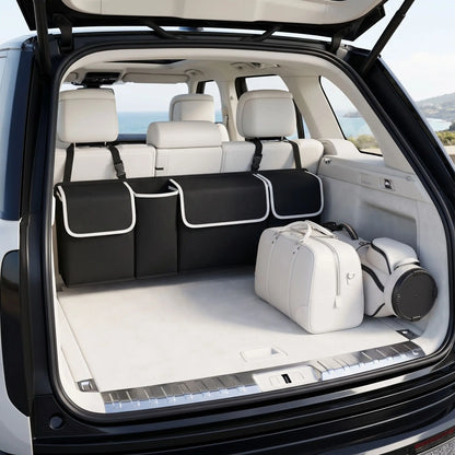 rangement coffre voiture dans voiture luxe