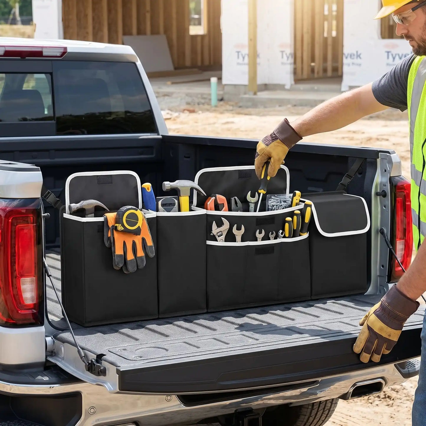 rangement coffre voiture outils