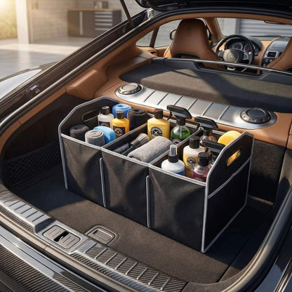 rangement coffre voiture dans voiture sport