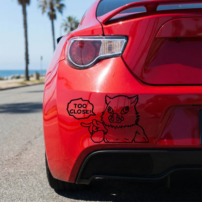 stickers voiture trop pres noir